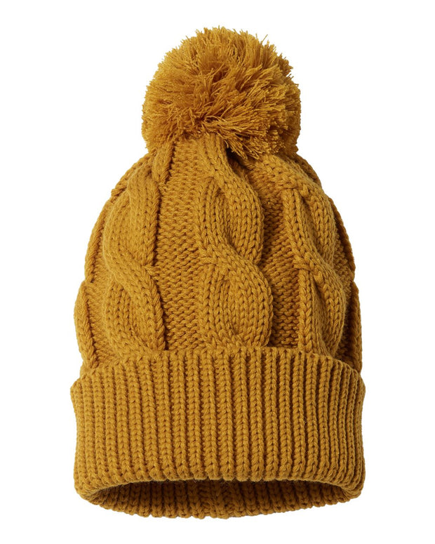Richardson 141 Chunk Twist Knit Beanie with Cuff & Pom 141R
