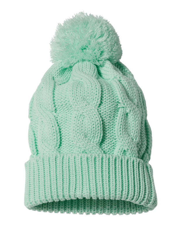Richardson 141 Chunk Twist Knit Beanie with Cuff & Pom 141R