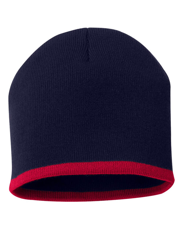 Sportsman SP09 - 8" Bottom-Striped Knit Beanie