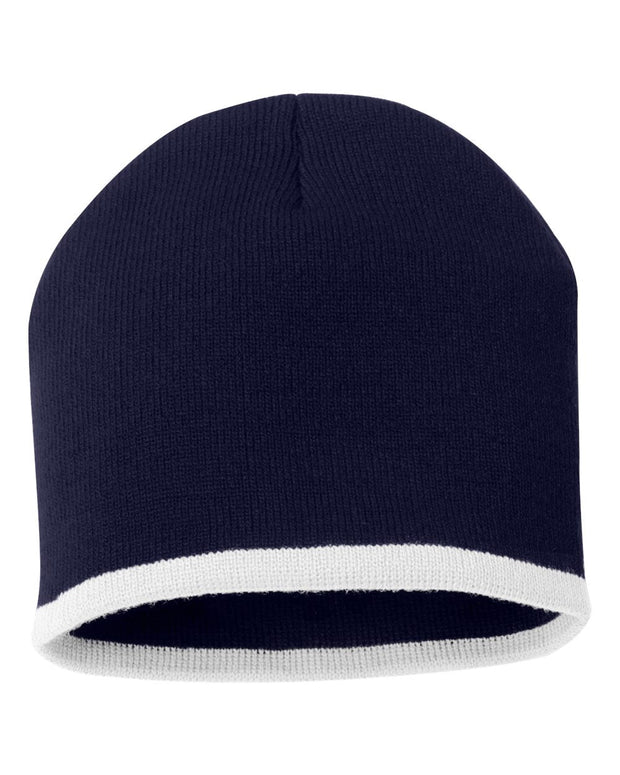 Sportsman SP09 - 8" Bottom-Striped Knit Beanie