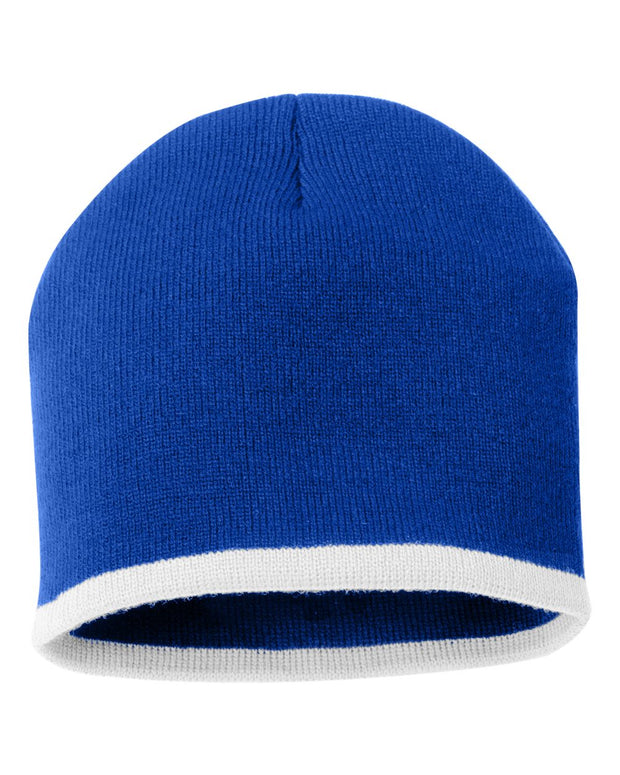 Sportsman SP09 - 8" Bottom-Striped Knit Beanie