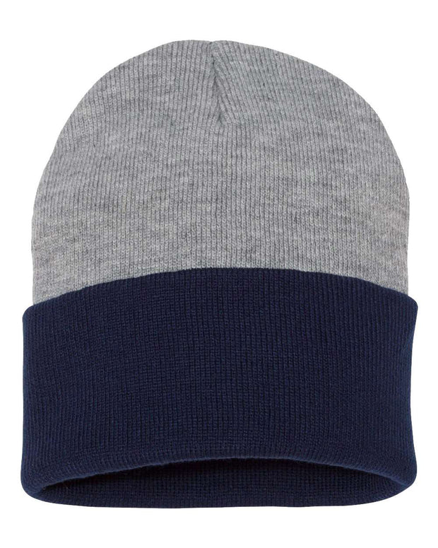 Sportsman SP12T - Colorblocked 12" Cuffed Beanie, Knit Cap