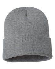 Sportsman SP12 - Beanie, Knit Cap, 12", Long Beanie, Blank Beanies, Bulk Beanies, Wholesale Beanies - SP12