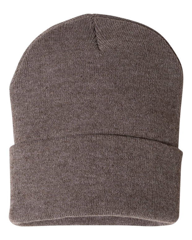 Sportsman SP12 - Beanie, Knit Cap, 12", Long Beanie, Blank Beanies, Bulk Beanies, Wholesale Beanies - SP12