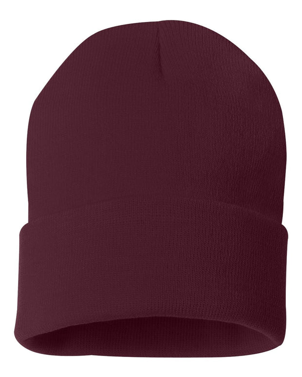 Sportsman SP12 - Beanie, Knit Cap, 12", Long Beanie, Blank Beanies, Bulk Beanies, Wholesale Beanies - SP12