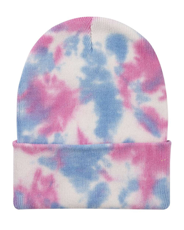Sportsman SP412 - 12" Tie-Dyed Knit Cap, Tie Dye Beanie