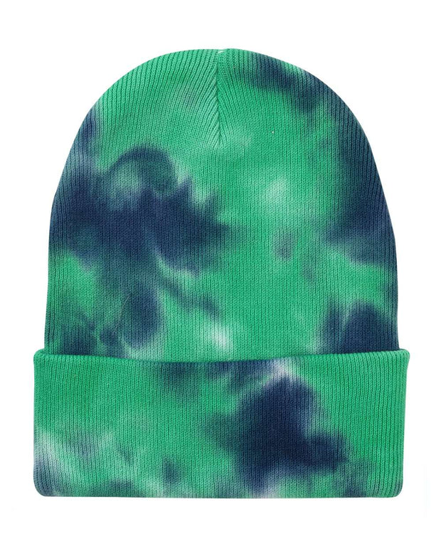 Sportsman SP412 - 12" Tie-Dyed Knit Cap, Tie Dye Beanie