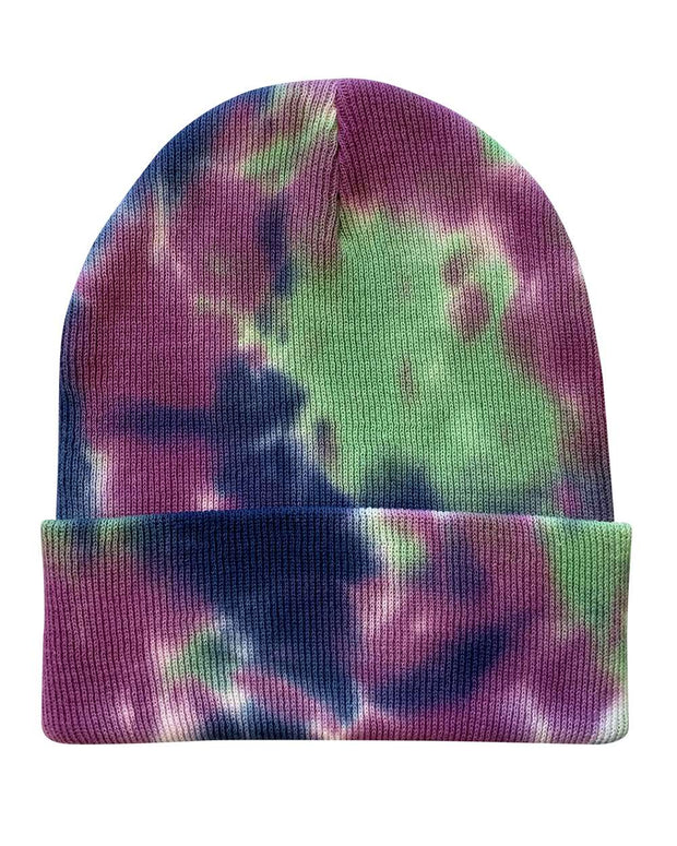 Sportsman SP412 - 12" Tie-Dyed Knit Cap, Tie Dye Beanie
