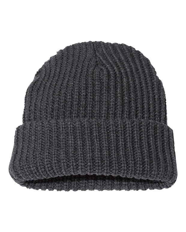 Sportsman SP90 - 12" Chunky Knit Cuffed Beanie, Knit Cap