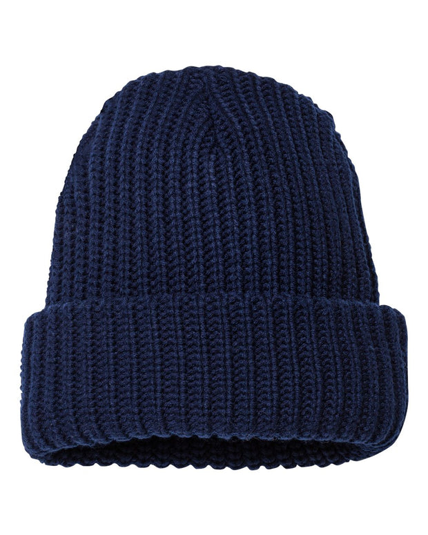 Sportsman SP90 - 12" Chunky Knit Cuffed Beanie, Knit Cap
