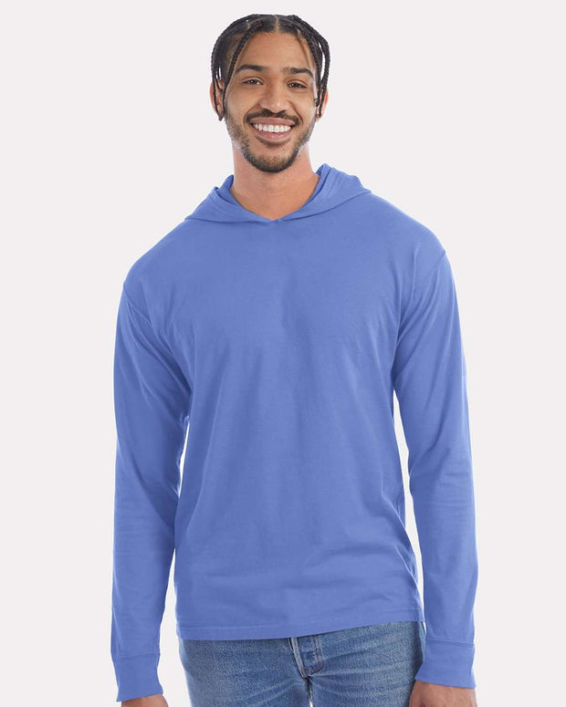 ComfortWash by Hanes Garment-Dyed Jersey Hooded Long Sleeve T-Shirt - GDH280