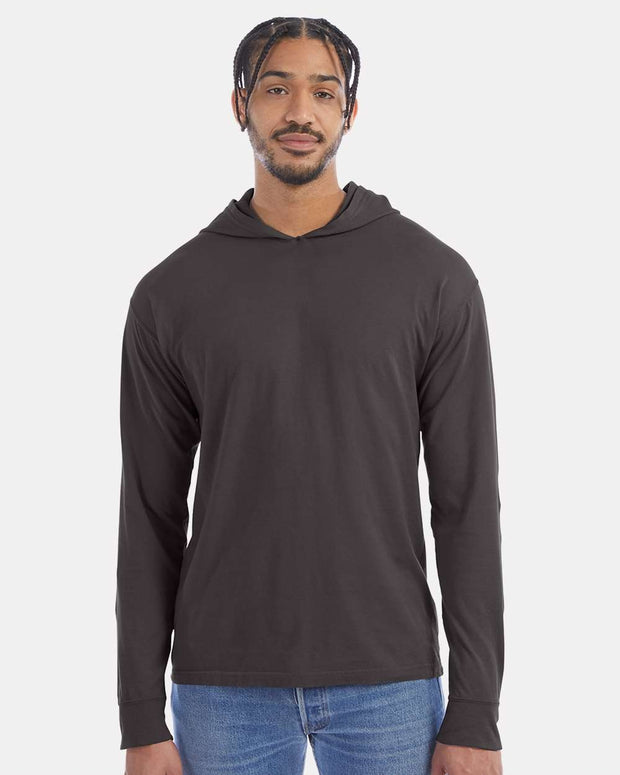 ComfortWash by Hanes Garment-Dyed Jersey Hooded Long Sleeve T-Shirt - GDH280